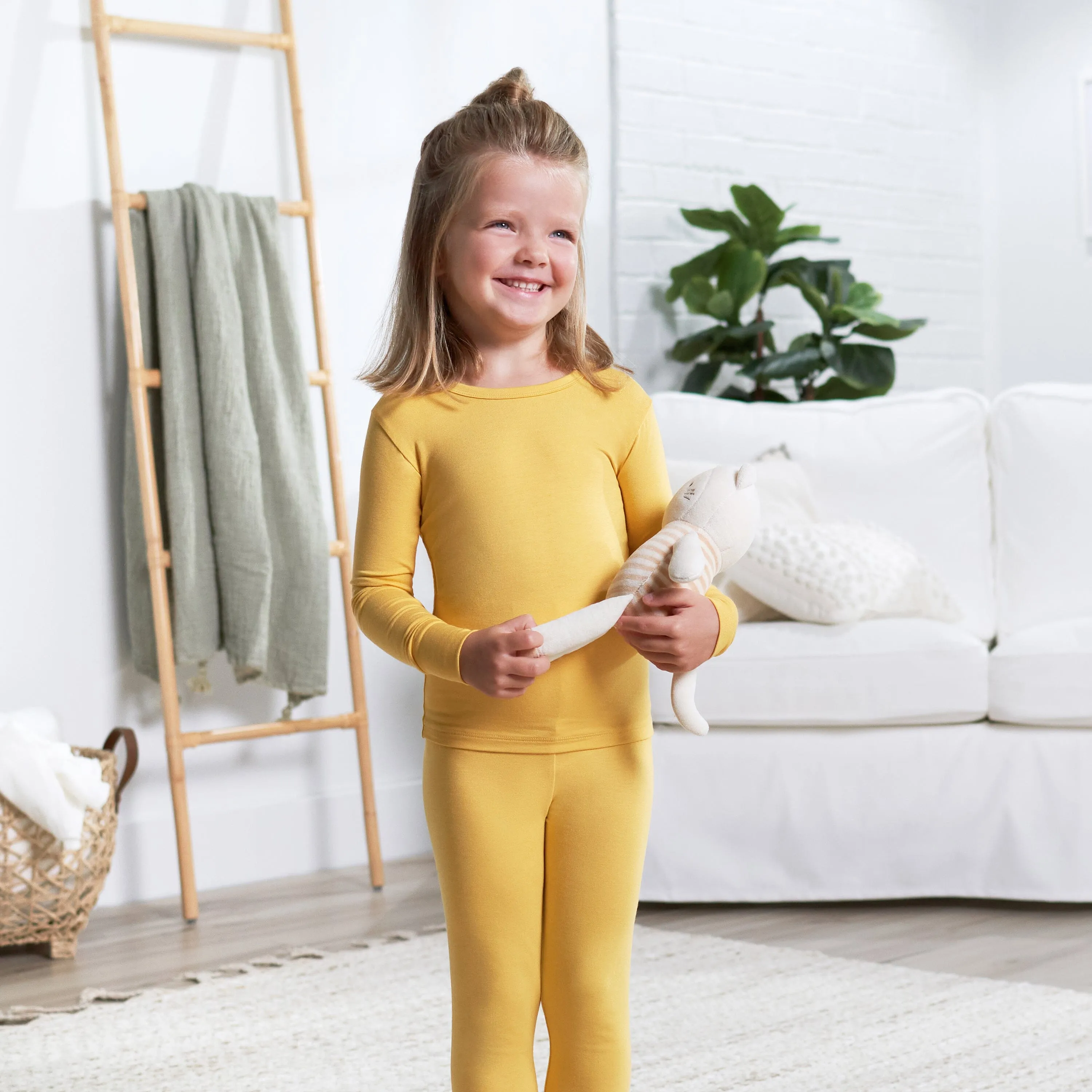 2-Piece Infant & Toddler Honey Buttery Soft Viscose Made from Eucalyptus Snug Fit Pajamas