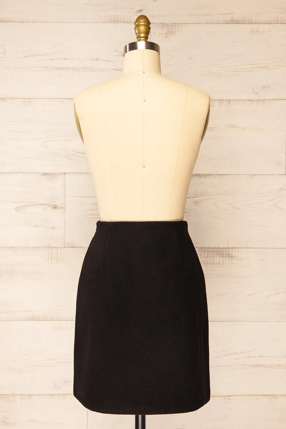 Aberforth Black | Short Felt Skirt w/ Pockets