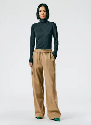 Active Knit Wide Leg Pull On Pant