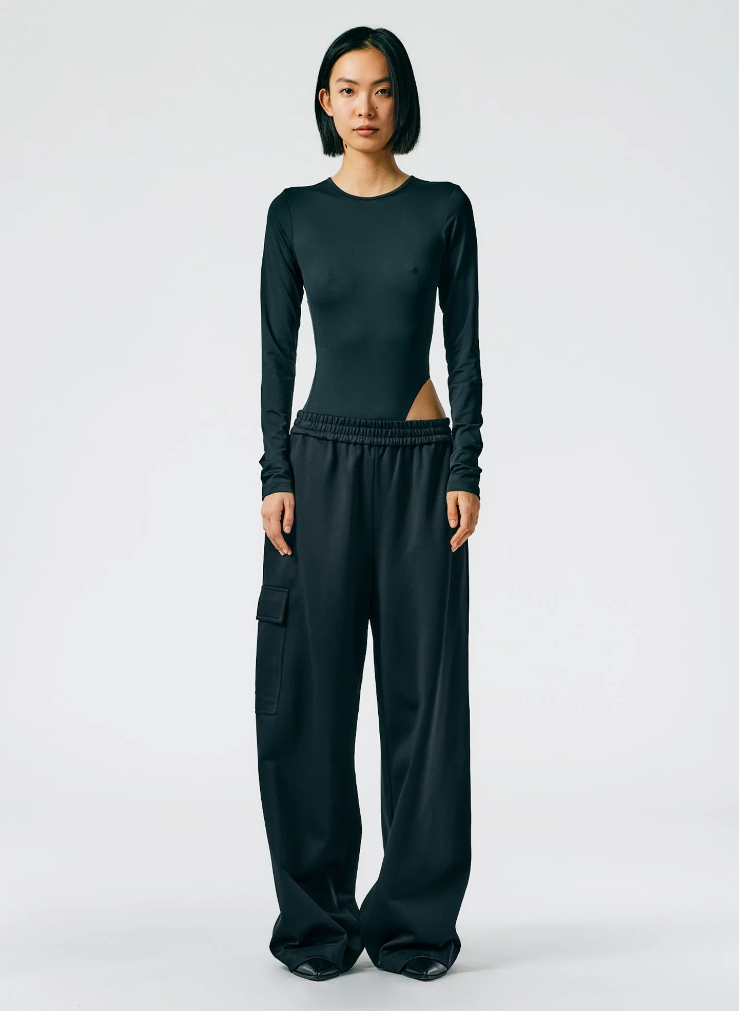 Active Knit Wide Leg Pull On Pant