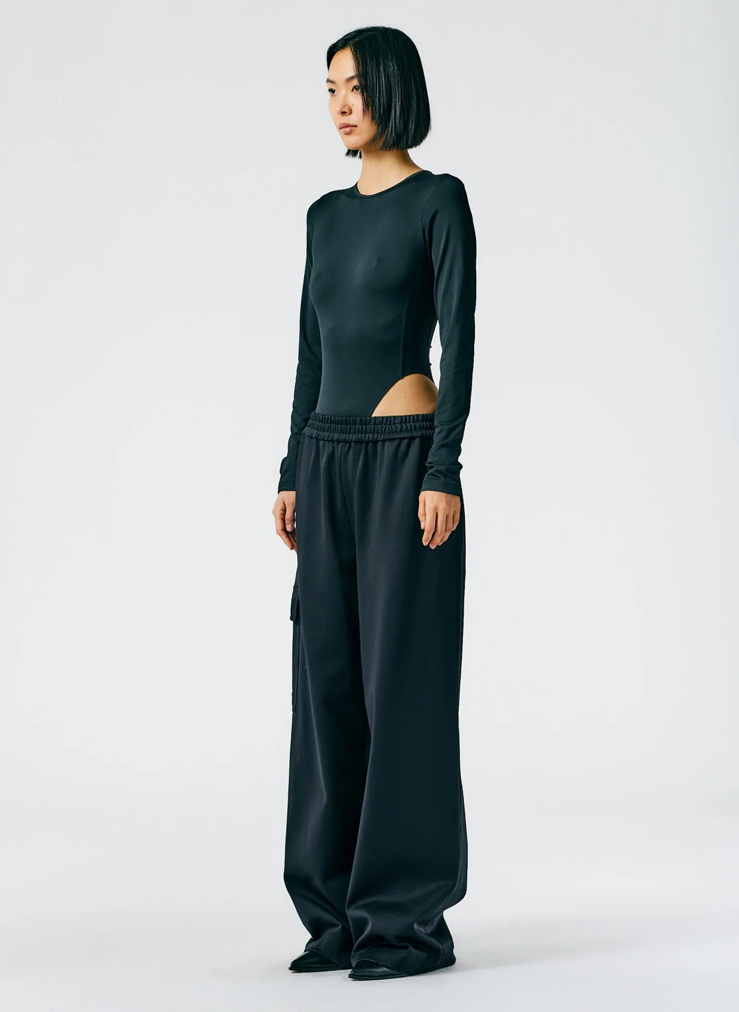 Active Knit Wide Leg Pull On Pant