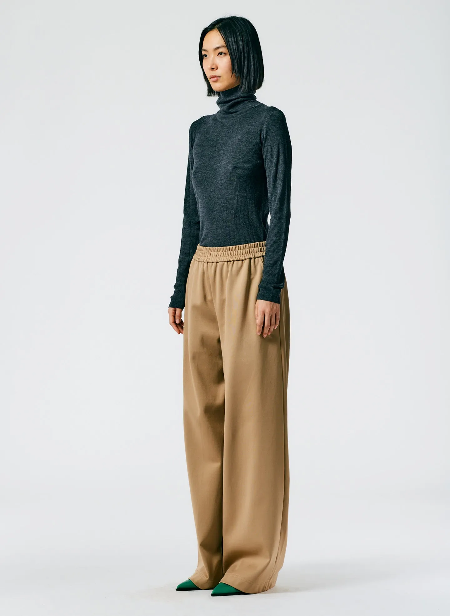 Active Knit Wide Leg Pull On Pant