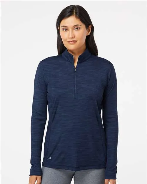 Adidas Women's Lightweight Mélange Quarter-Zip Pullover A476