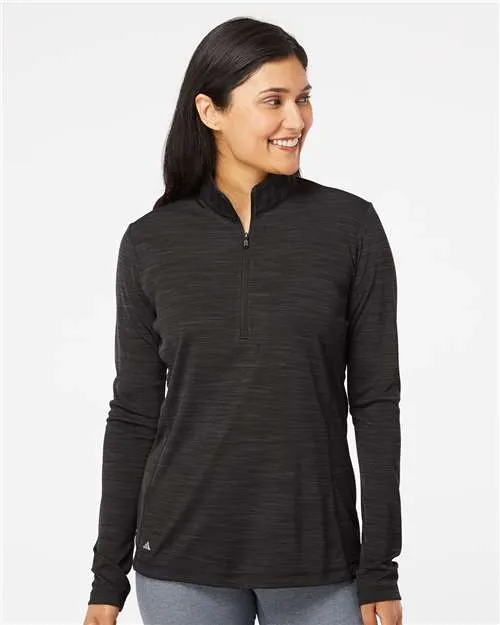 Adidas Women's Lightweight Mélange Quarter-Zip Pullover A476