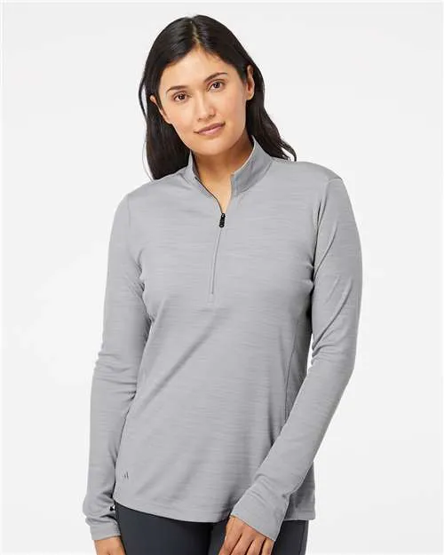 Adidas Women's Lightweight Mélange Quarter-Zip Pullover A476