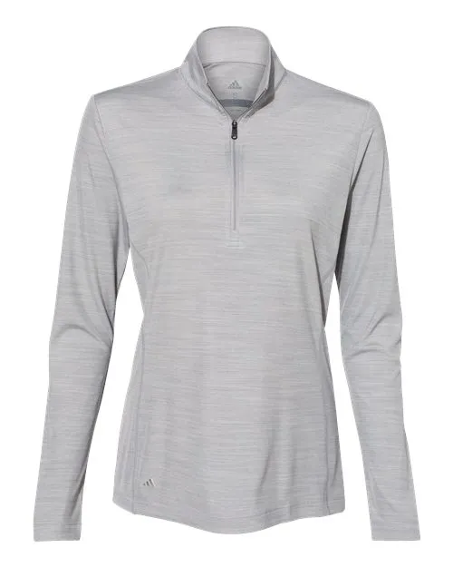 Adidas Women's Lightweight Mélange Quarter-Zip Pullover A476