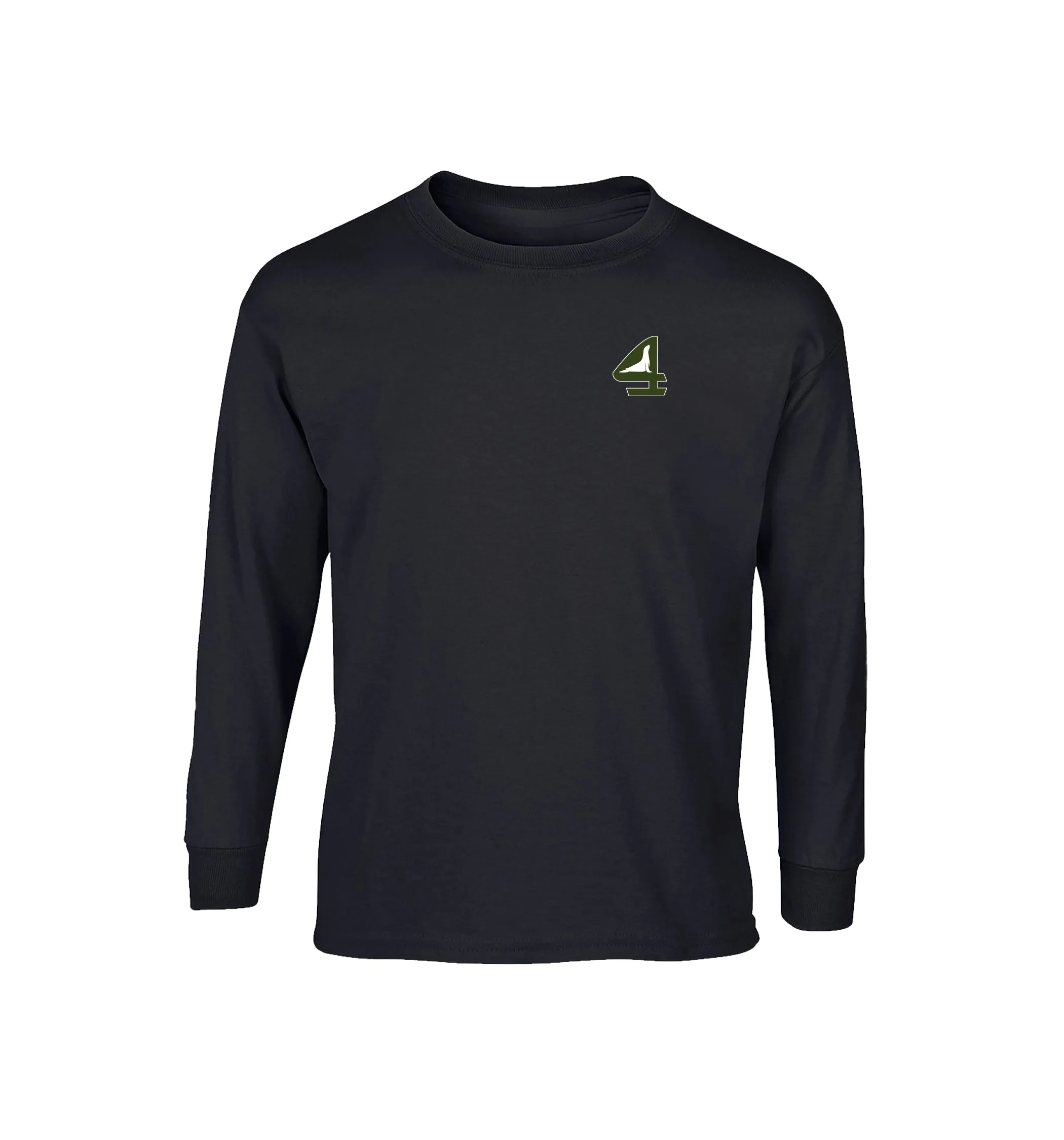 Adult Black Fighting Irish Shark Hunters Long Sleeve