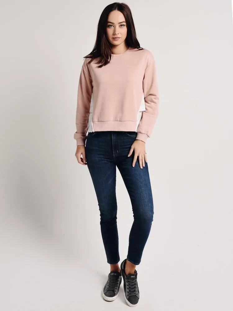 After Market Knit Long Sleeve Two Layer Point Top