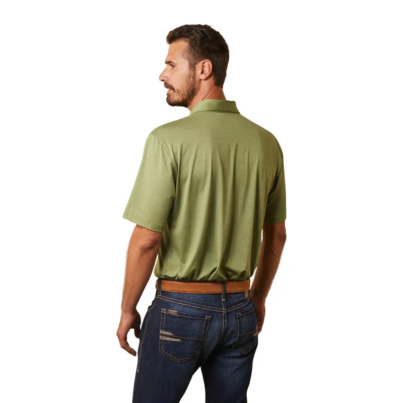 'Ariat' Men's Charger 2.0 Polo - Pesto