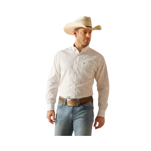 Ariat Men's Wrinkle Free Ogden Classic Fit White Big Shirt