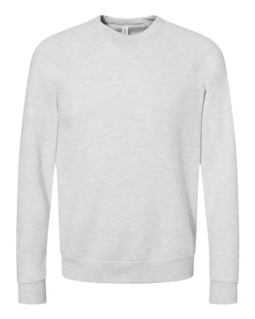 BELLA   CANVAS Sponge Fleece Raglan Crewneck Sweatshirt 3901 Ash