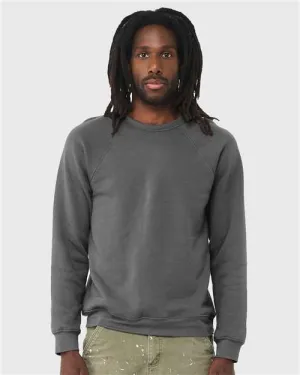 BELLA   CANVAS Sponge Fleece Raglan Crewneck Sweatshirt 3901 Asphalt