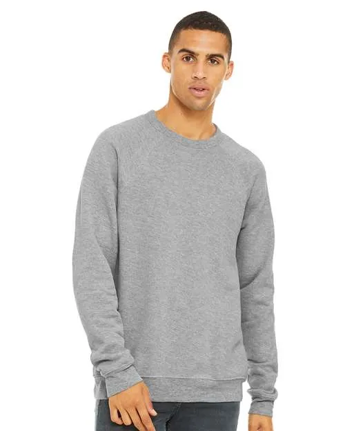 BELLA   CANVAS Sponge Fleece Raglan Crewneck Sweatshirt 3901 Athletic Heather