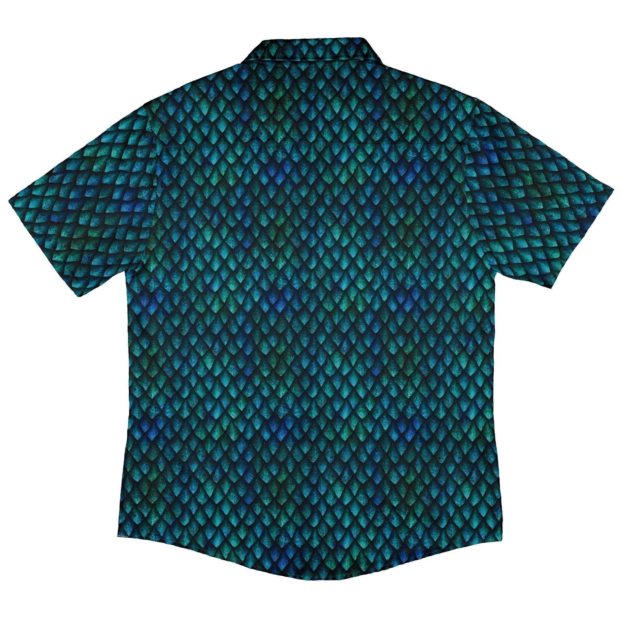 Blue Purple Dragon Scales Button Up Shirt