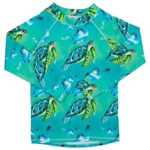 Blue Turtle Rash Top