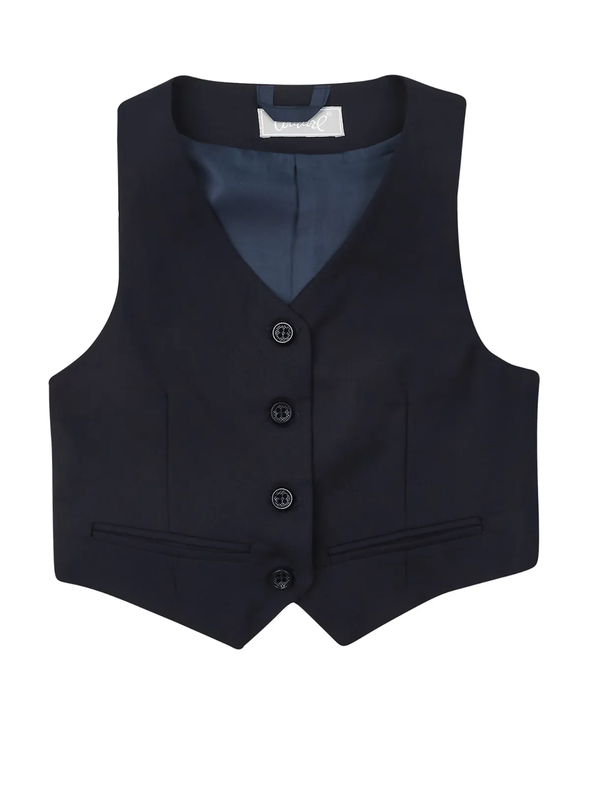 Boys Classic Uniform Navy Vest by Kids Couture