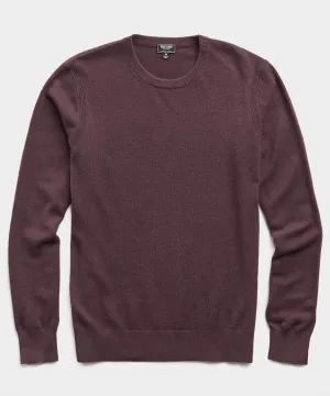 Cashmere Crewneck Sweater in Plum