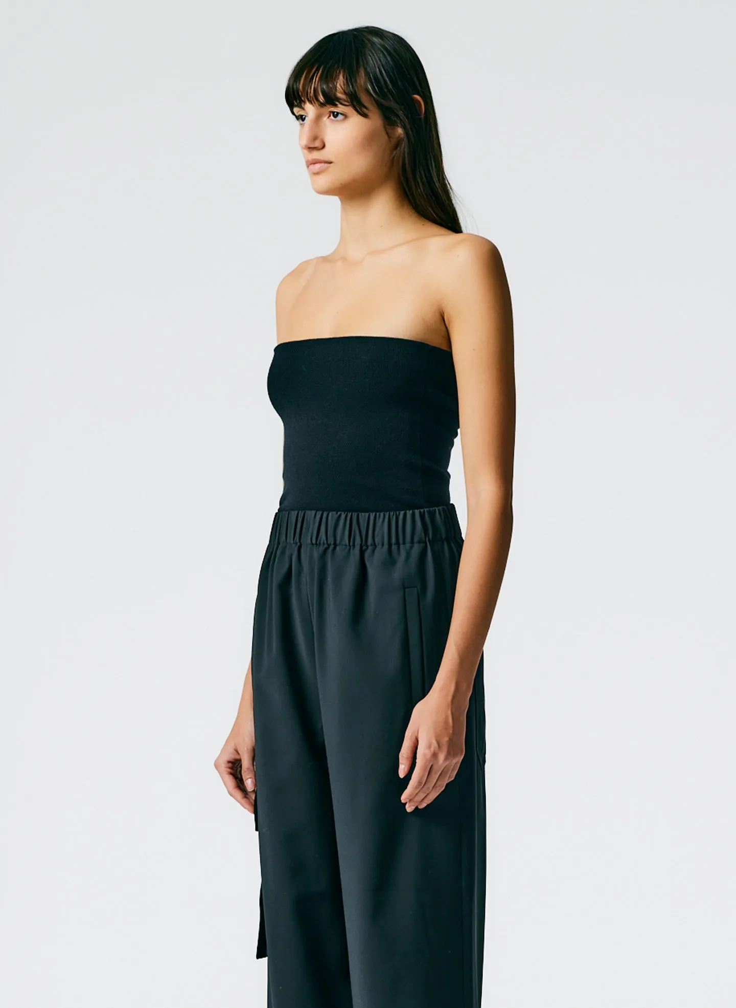 Compact Stretch Cashmere Tube Top