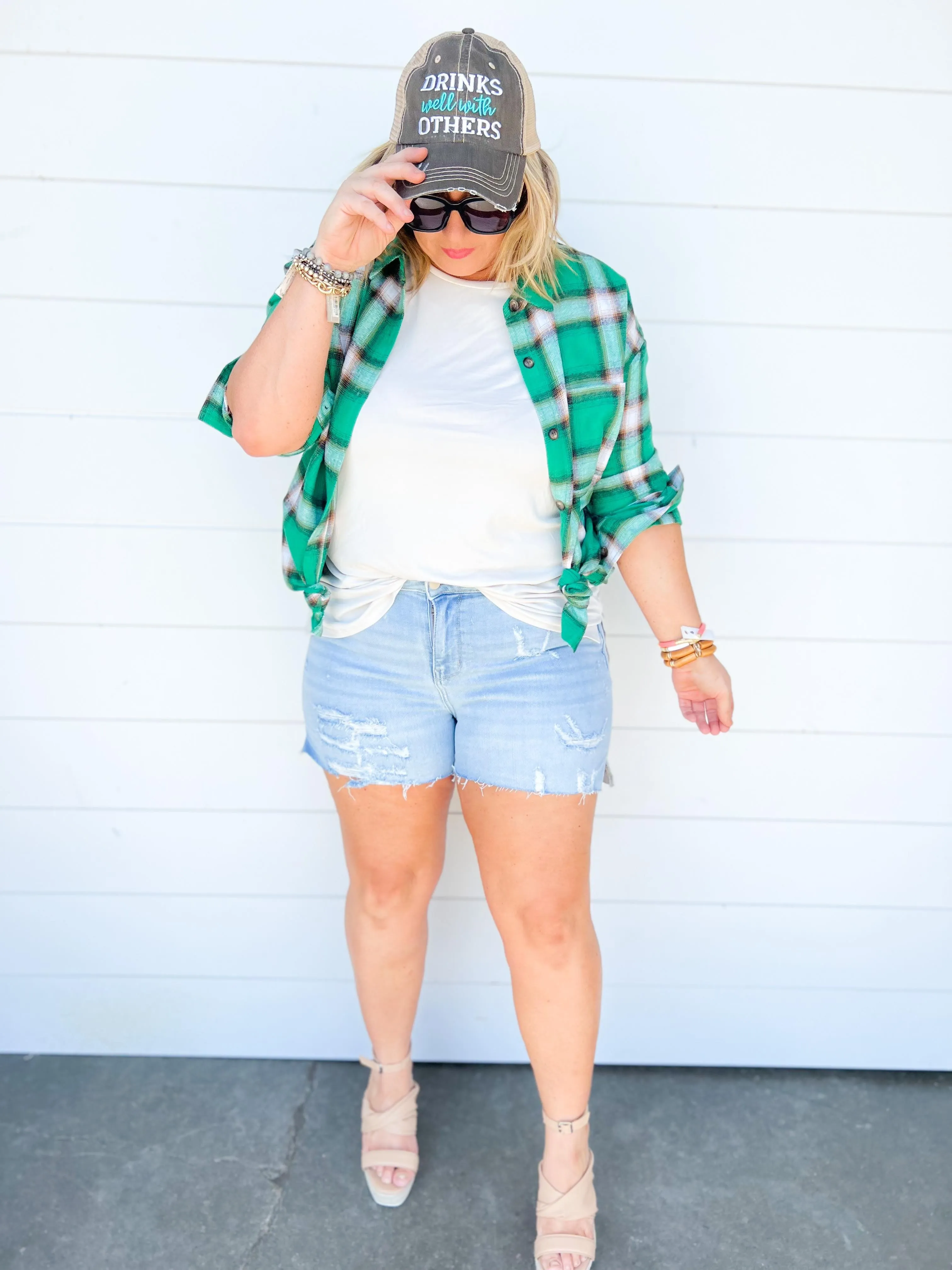 Concert Ready Plaid Top - Final Sale*