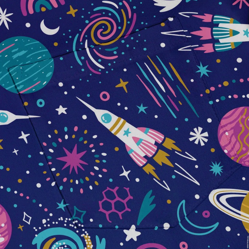 Cosmic Cute Outer Space Button Up Shirt