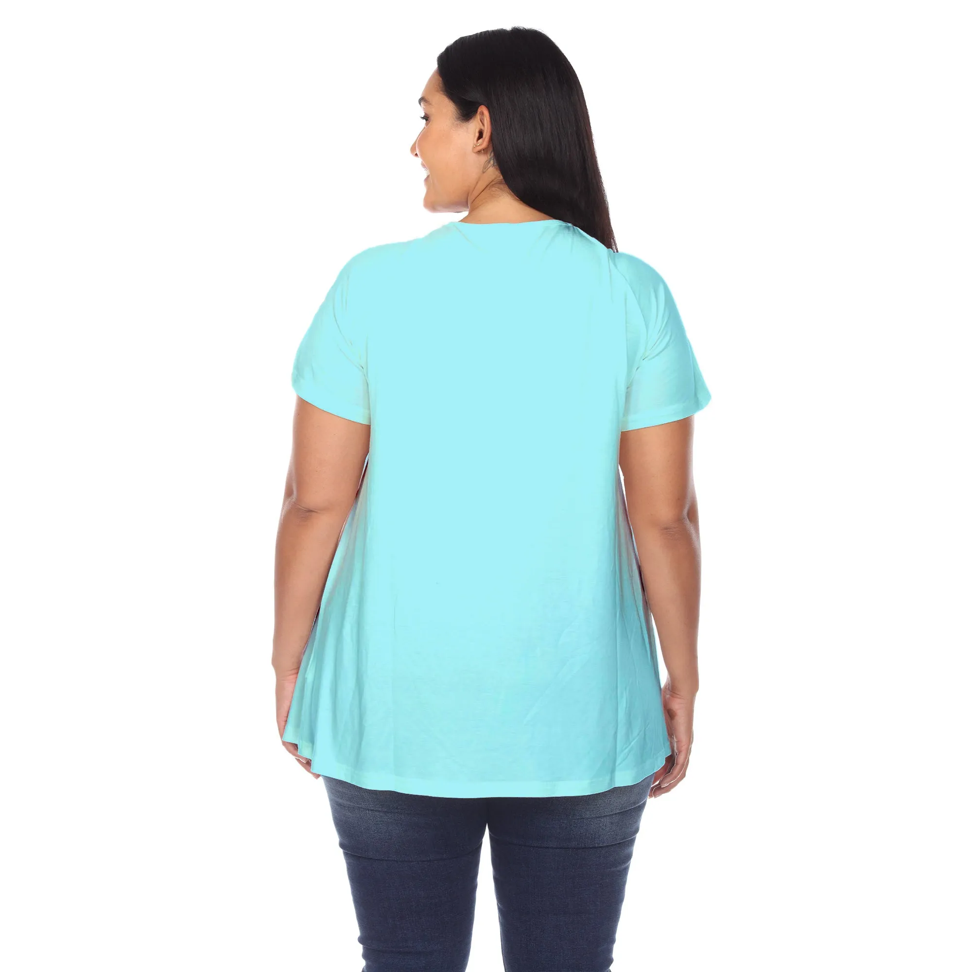 Crisscross Cutout Short Sleeve Top - Plus