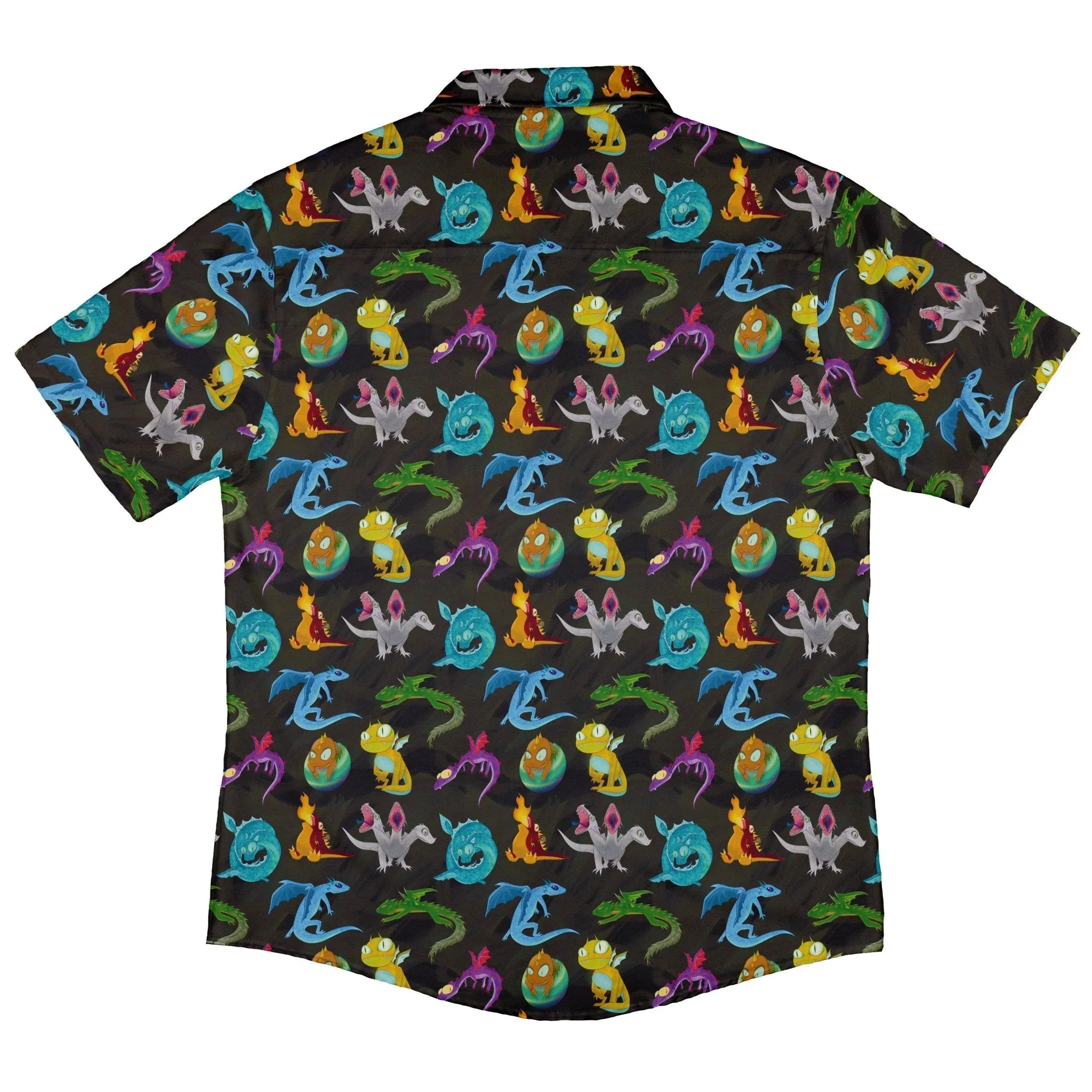 Cute Baby Dragons Button Up Shirt