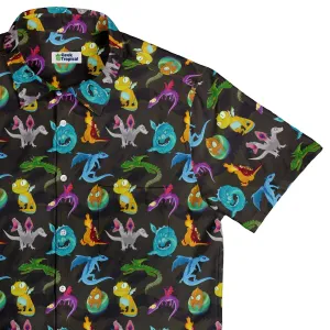 Cute Baby Dragons Button Up Shirt