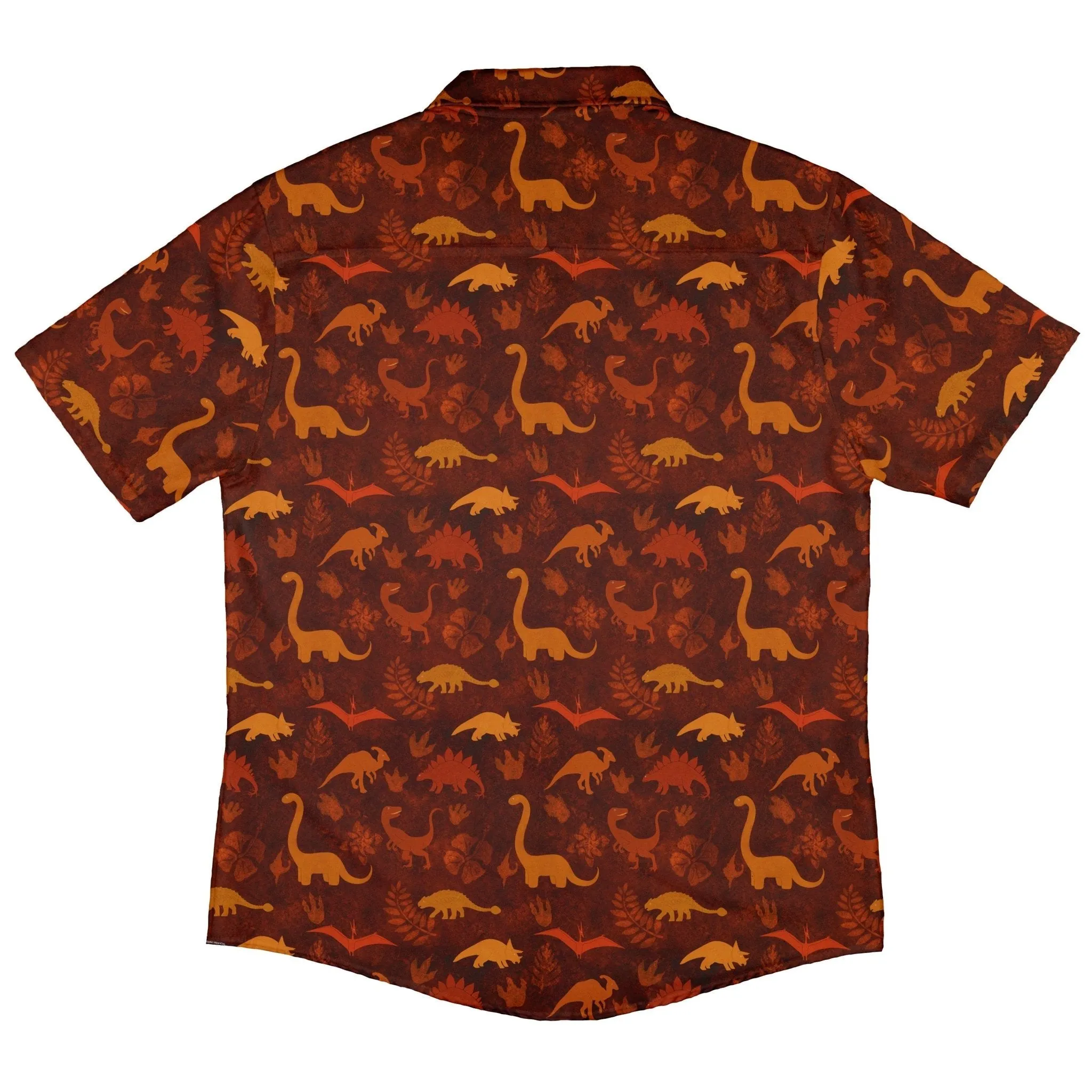 Dinosaur Tropical Fall Sunset Button Up Shirt