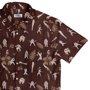 Dnd Barbarian Class Hawaiian Button Up Shirt