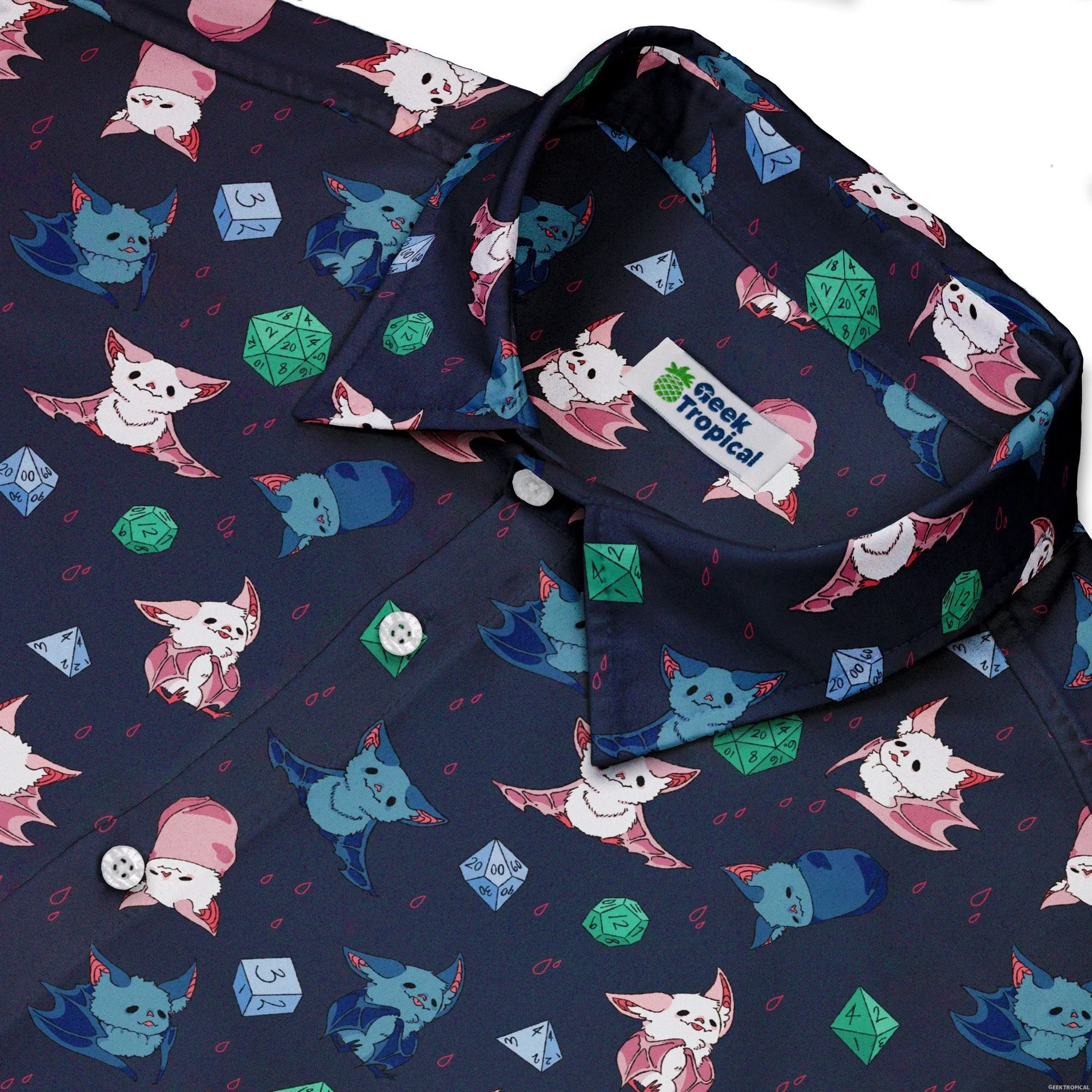 Dnd Bat Familiars Button Up Shirt