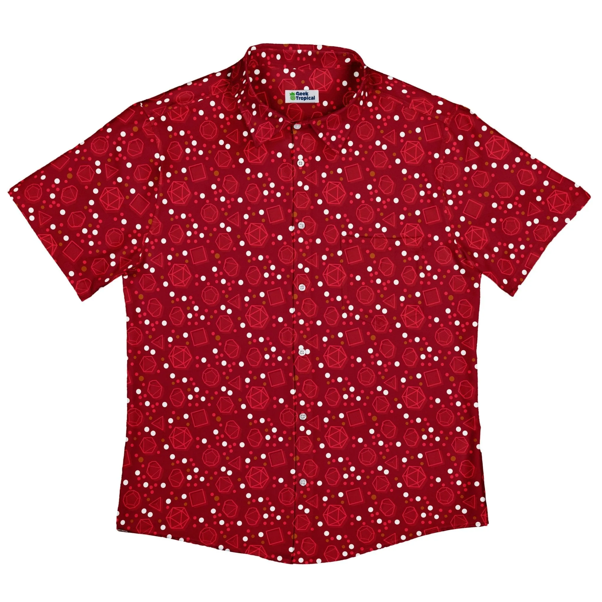 Dnd Red Dice Sets Button Up Shirt