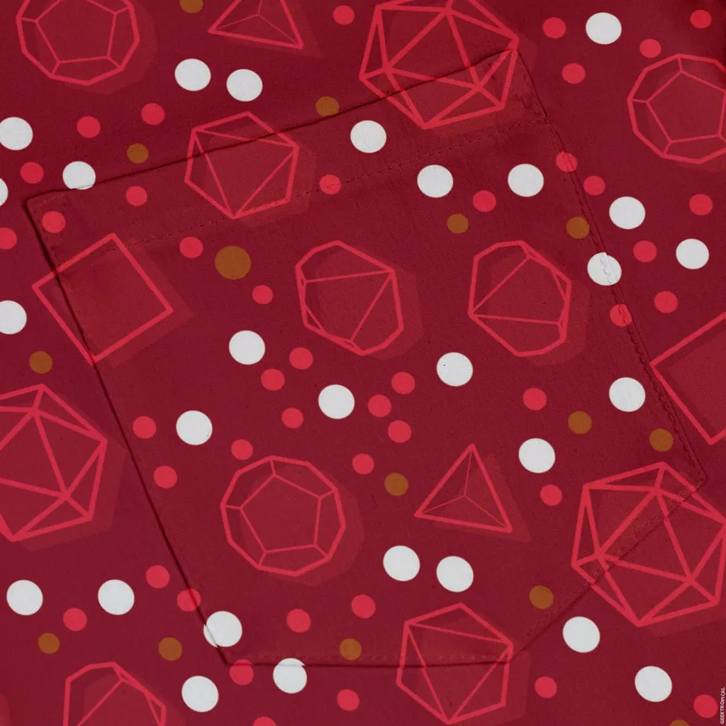 Dnd Red Dice Sets Button Up Shirt