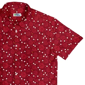 Dnd Red Dice Sets Button Up Shirt