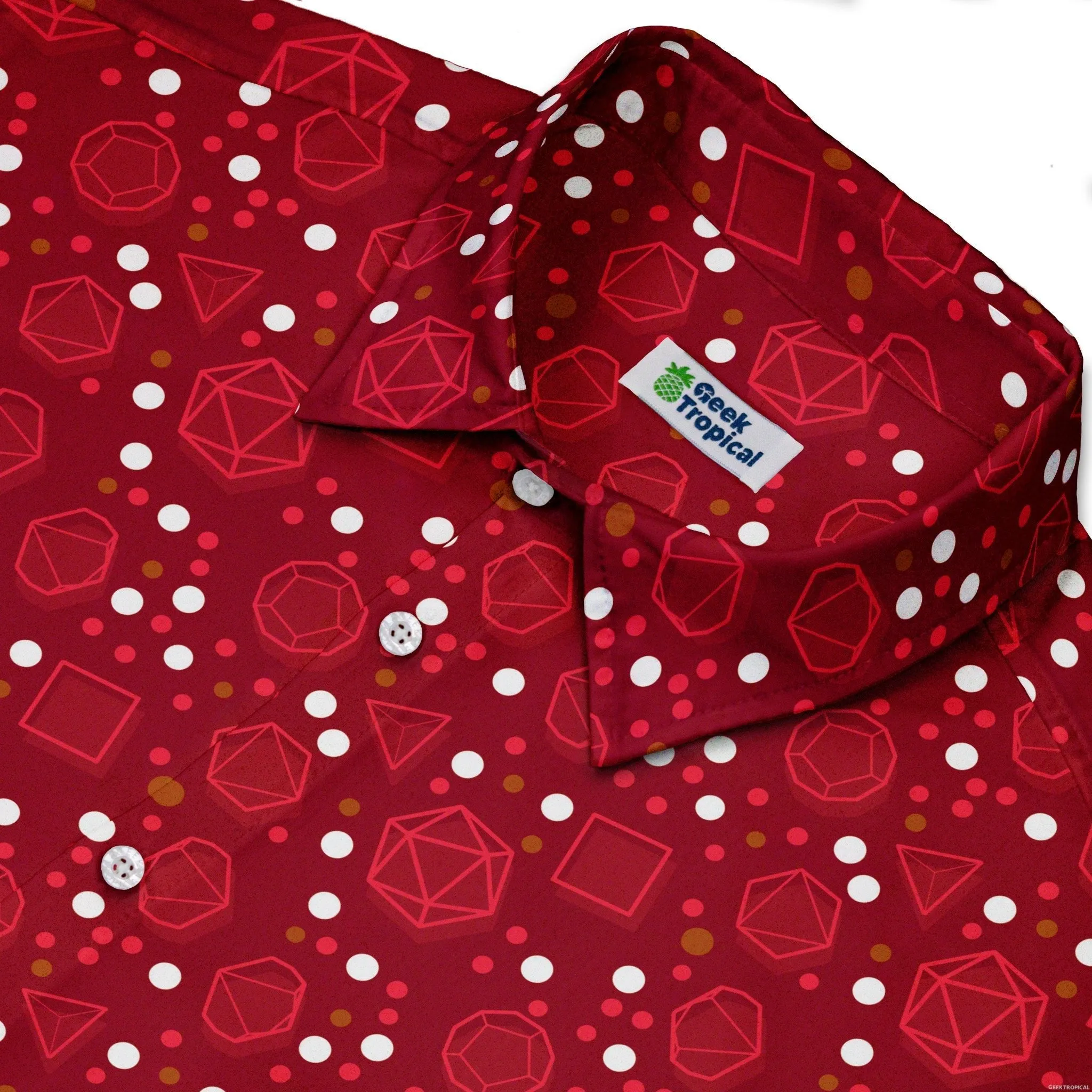 Dnd Red Dice Sets Button Up Shirt