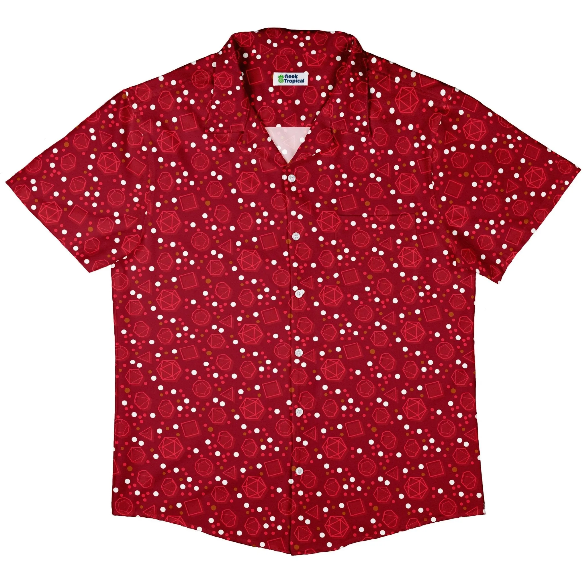 Dnd Red Dice Sets Button Up Shirt