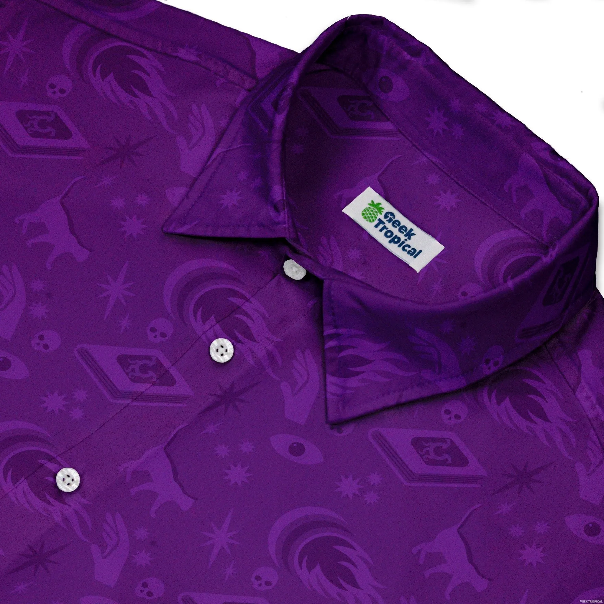 Dnd Warlock Class Button Up Shirt