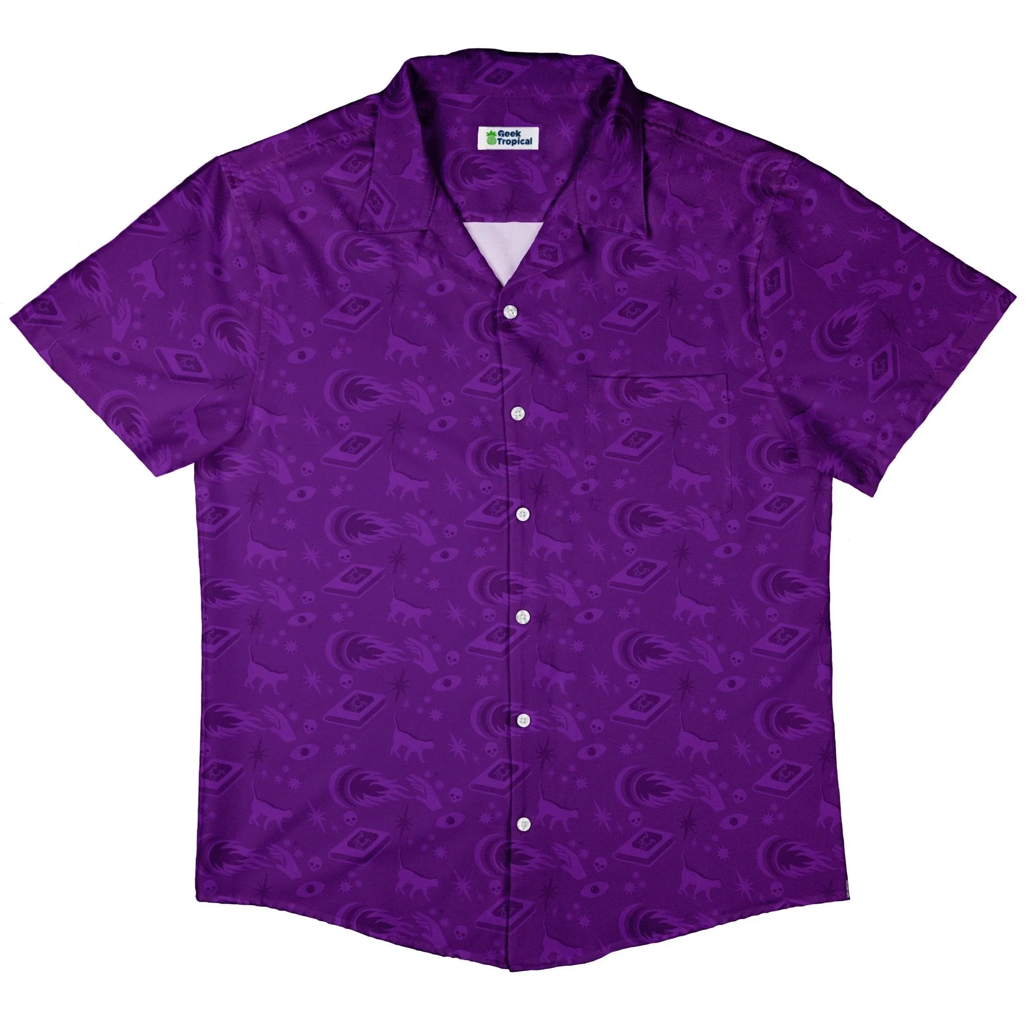 Dnd Warlock Class Button Up Shirt