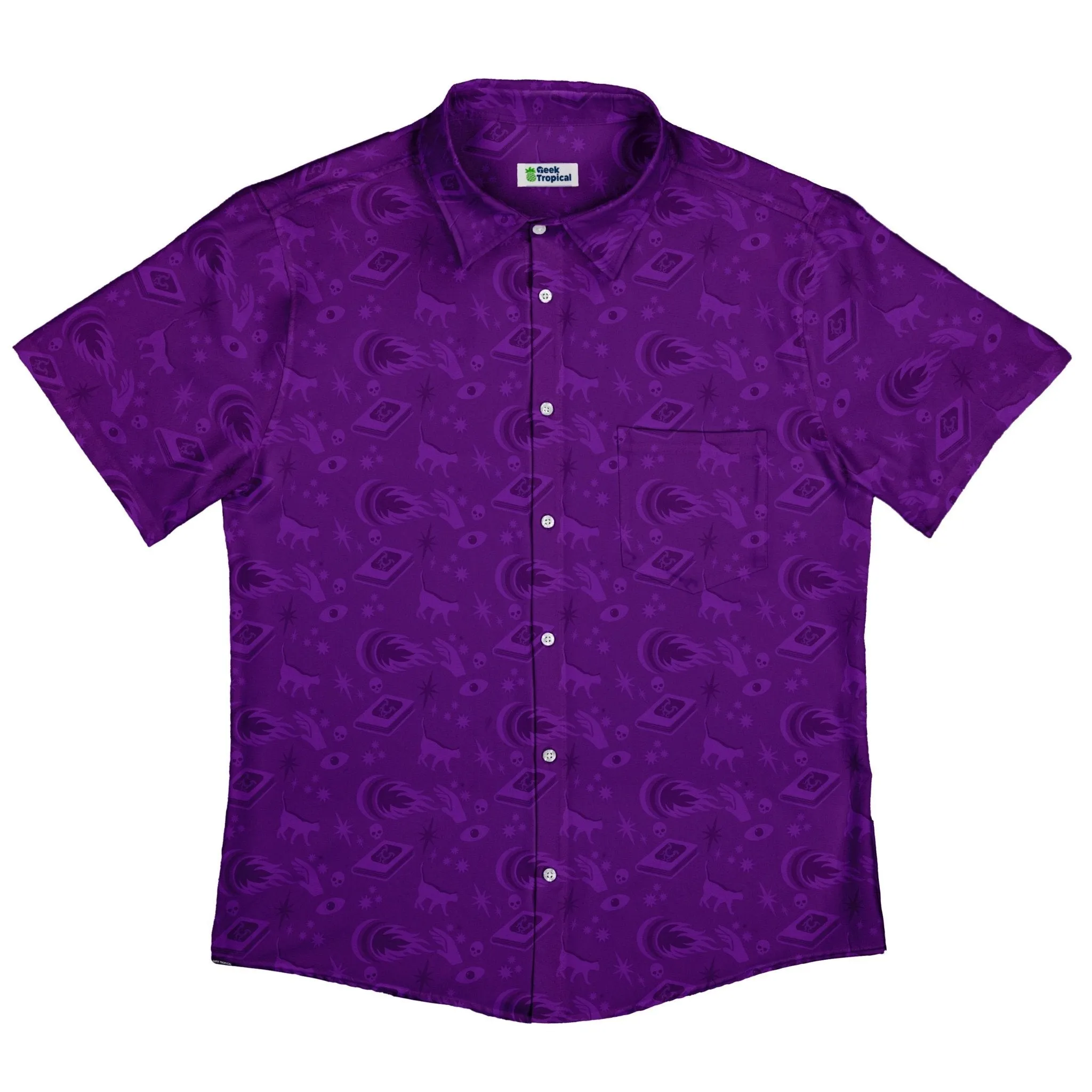 Dnd Warlock Class Button Up Shirt