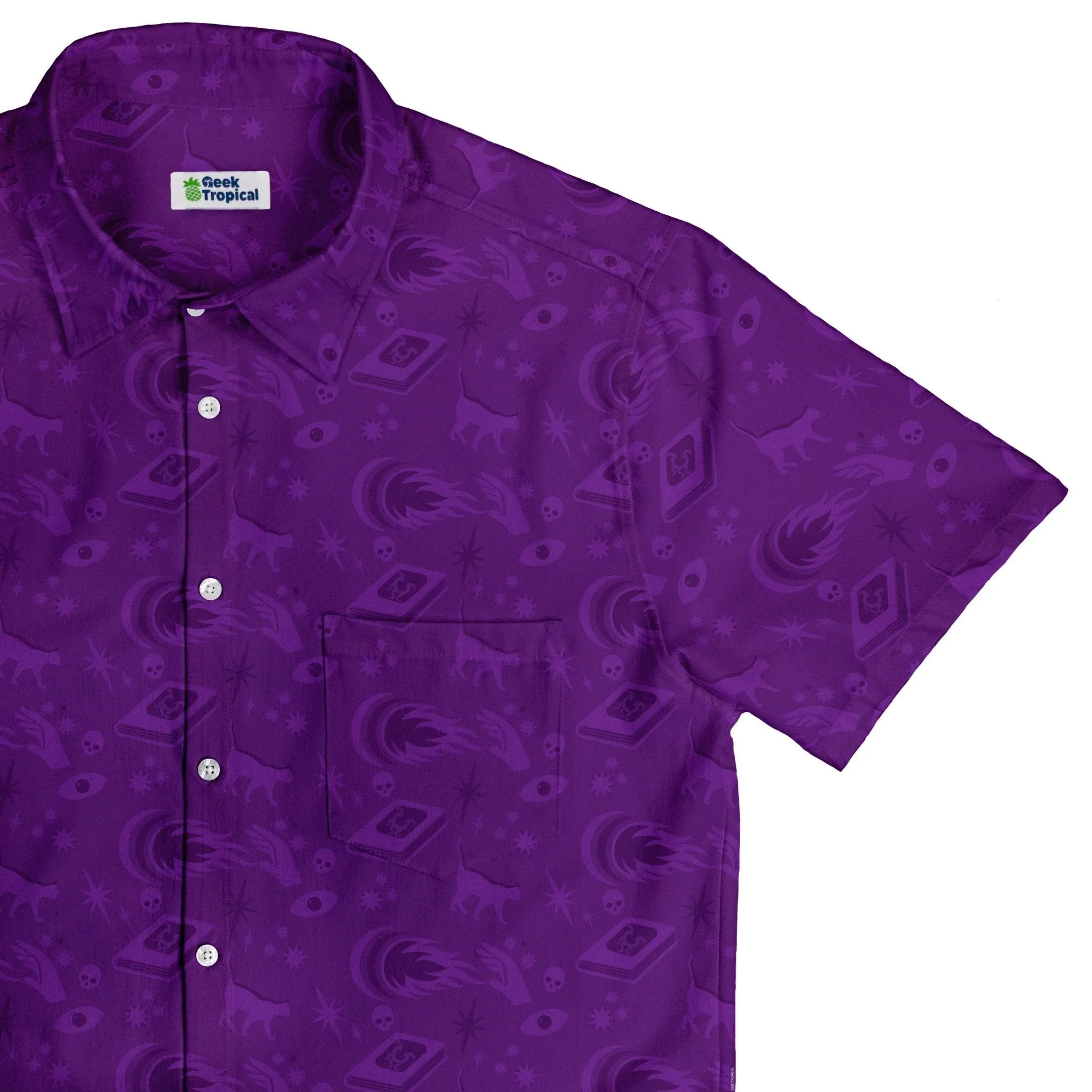 Dnd Warlock Class Button Up Shirt