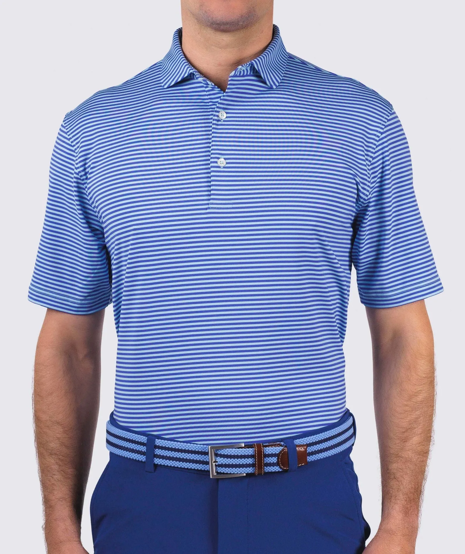 Edward Stripe Performance Polo - Closeout