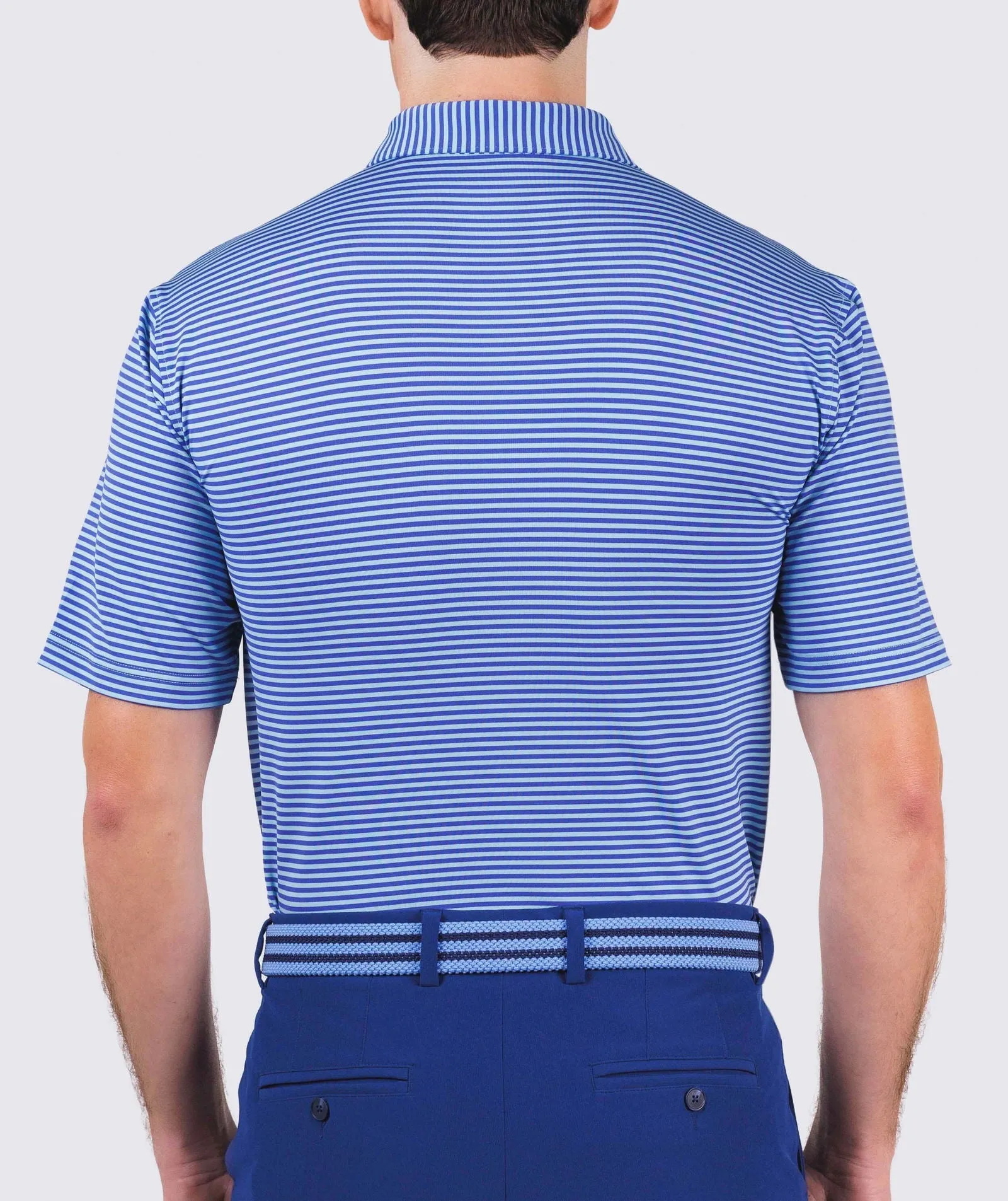 Edward Stripe Performance Polo - Closeout