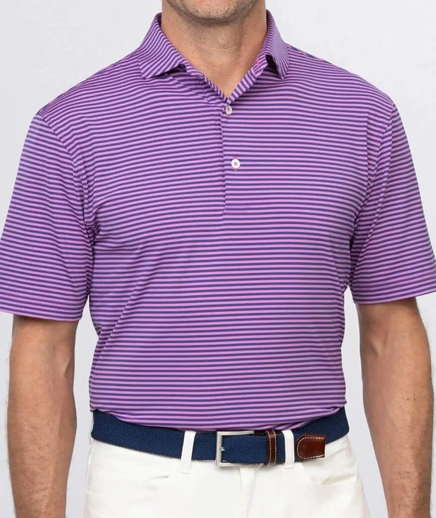 Edward Stripe Performance Polo - Closeout