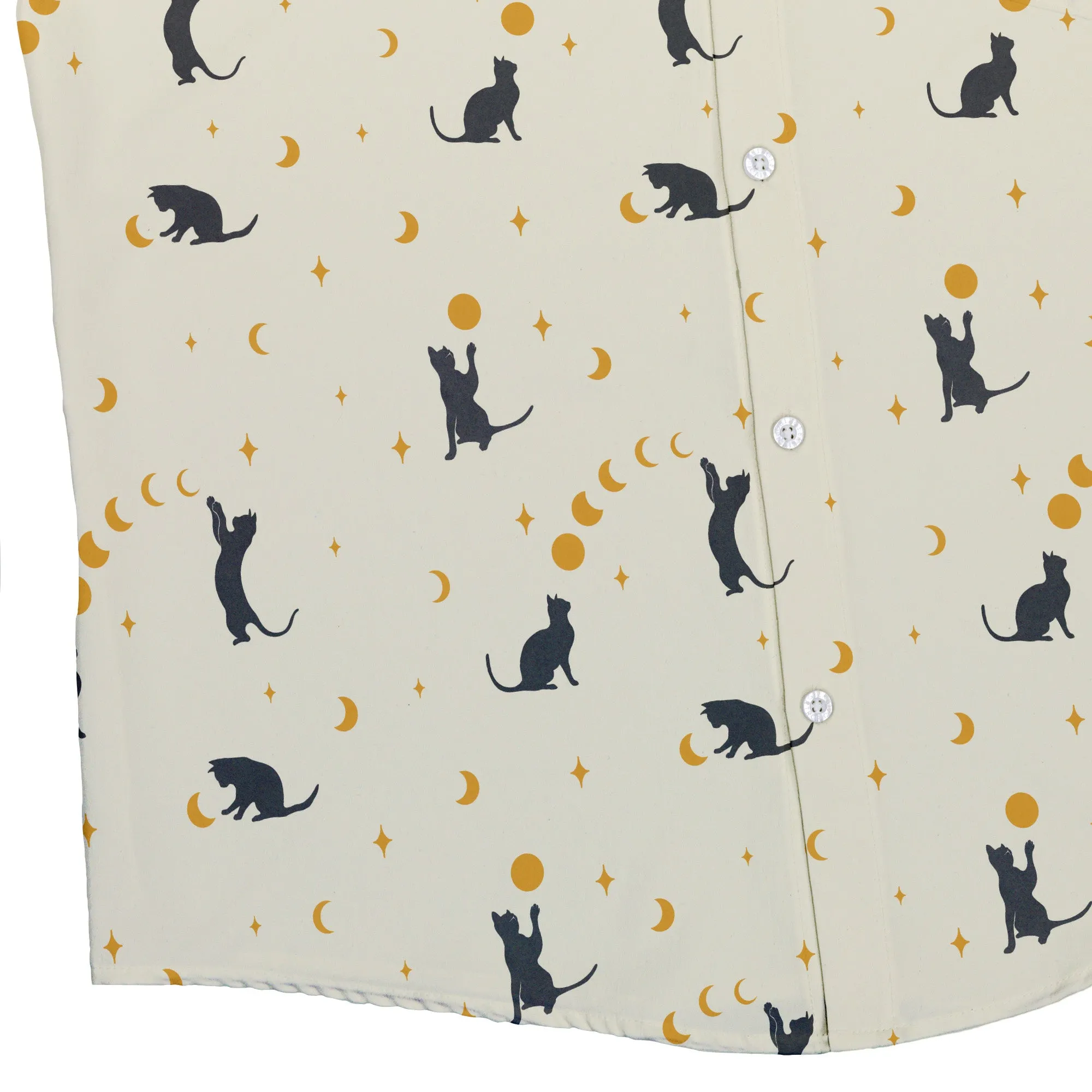 Episodic Cat Catching the Moon Button Up Shirt