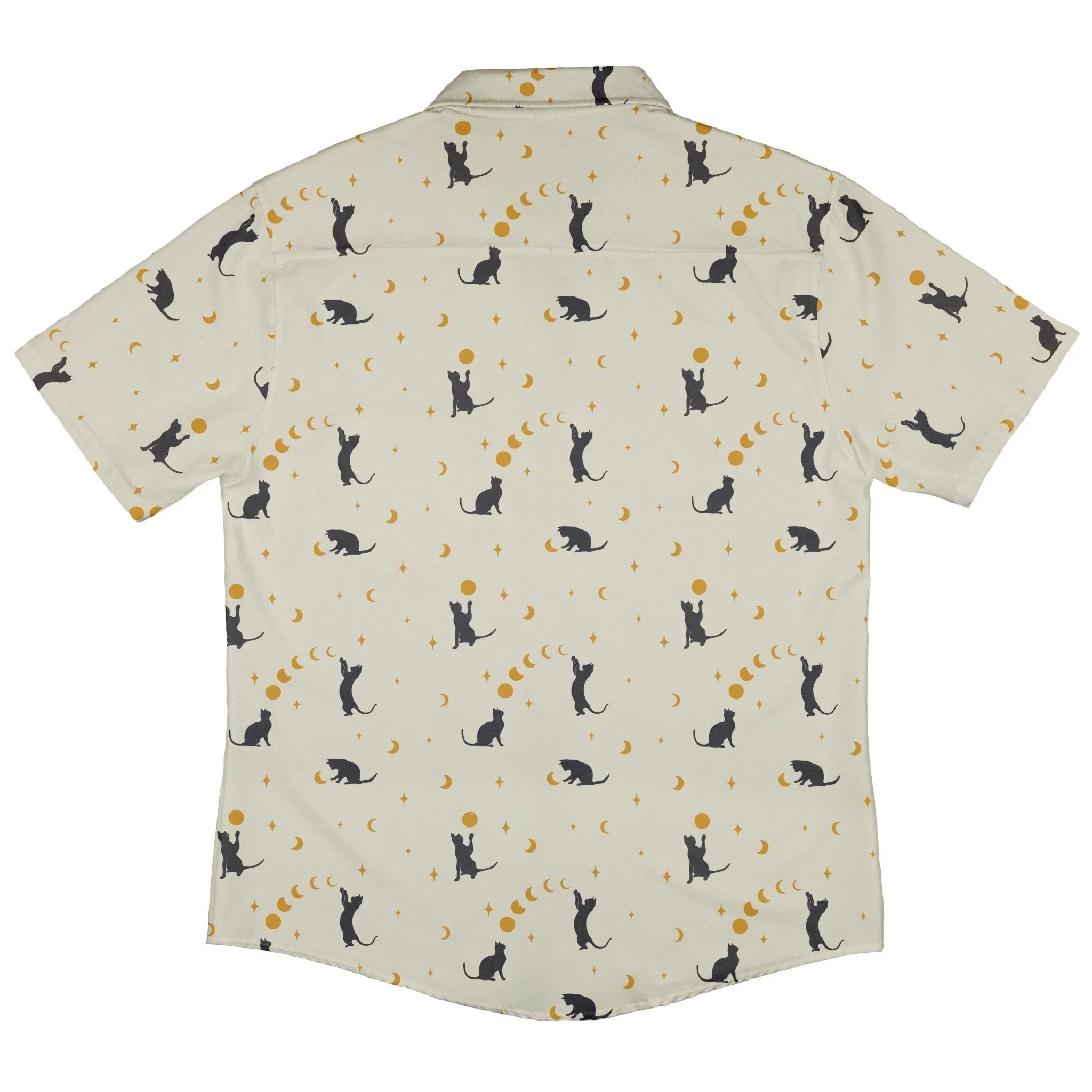 Episodic Cat Catching the Moon Button Up Shirt