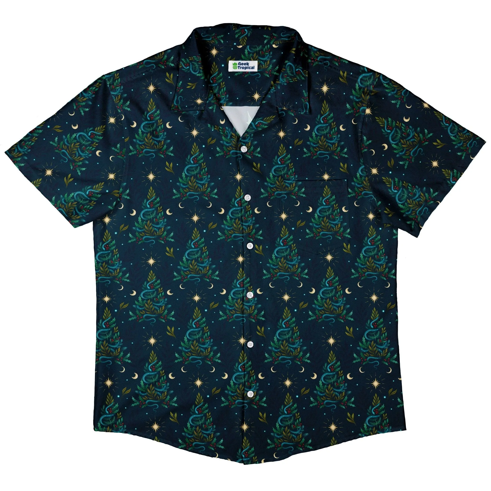 Episodic Serpent Christmas Button Up Shirt