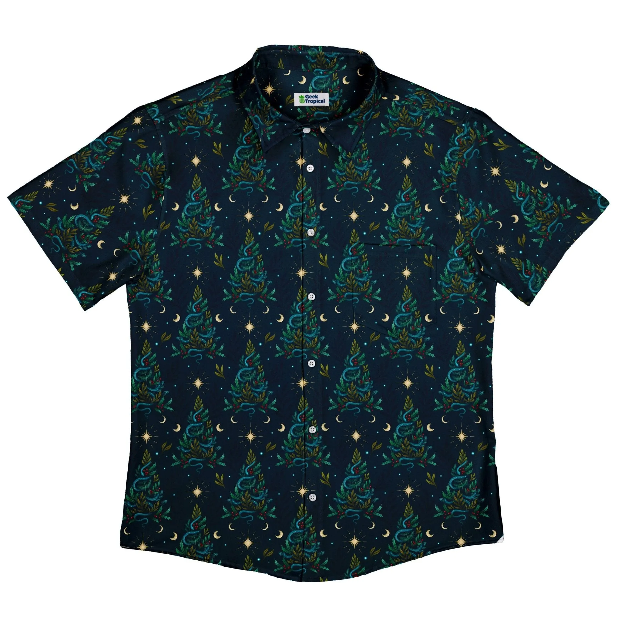 Episodic Serpent Christmas Button Up Shirt