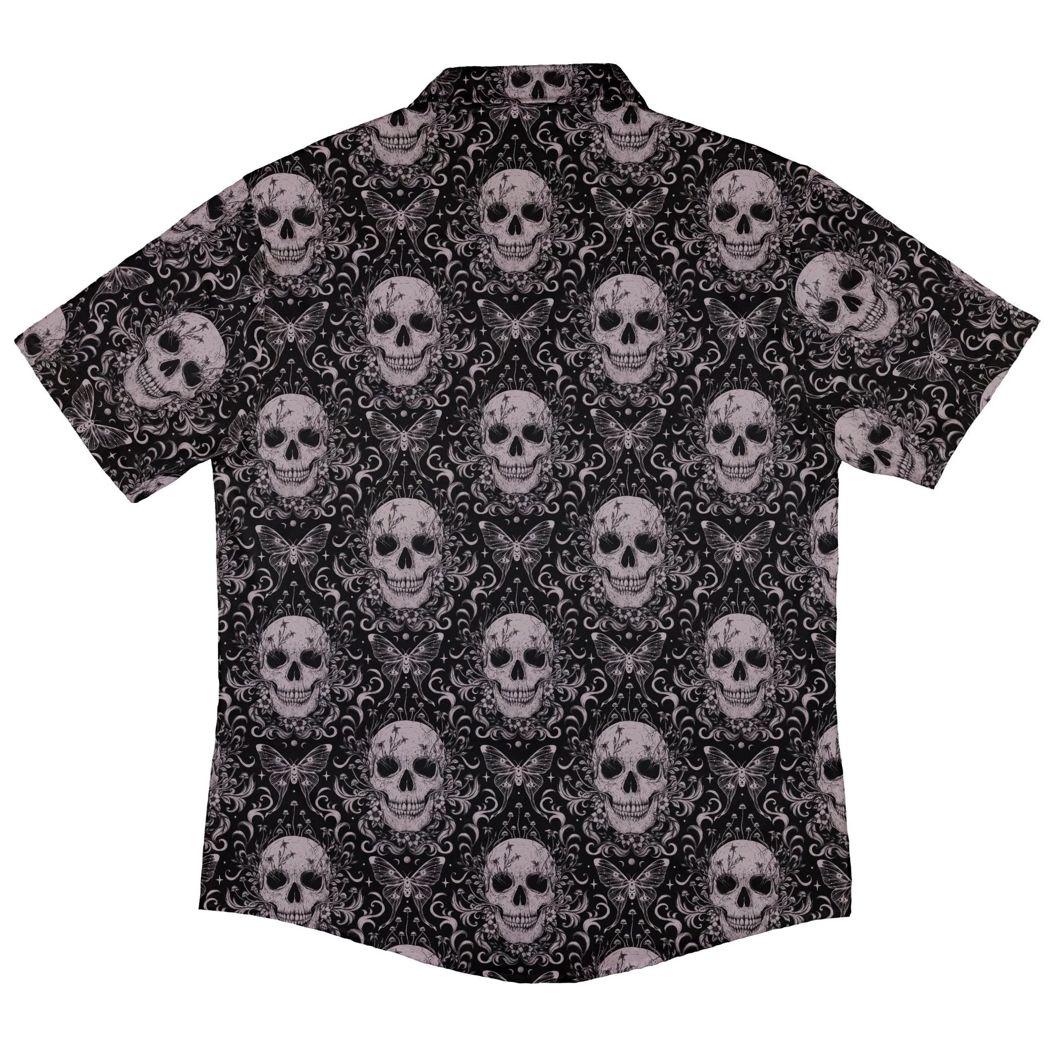 Episodic Skull Black White Button Up Shirt