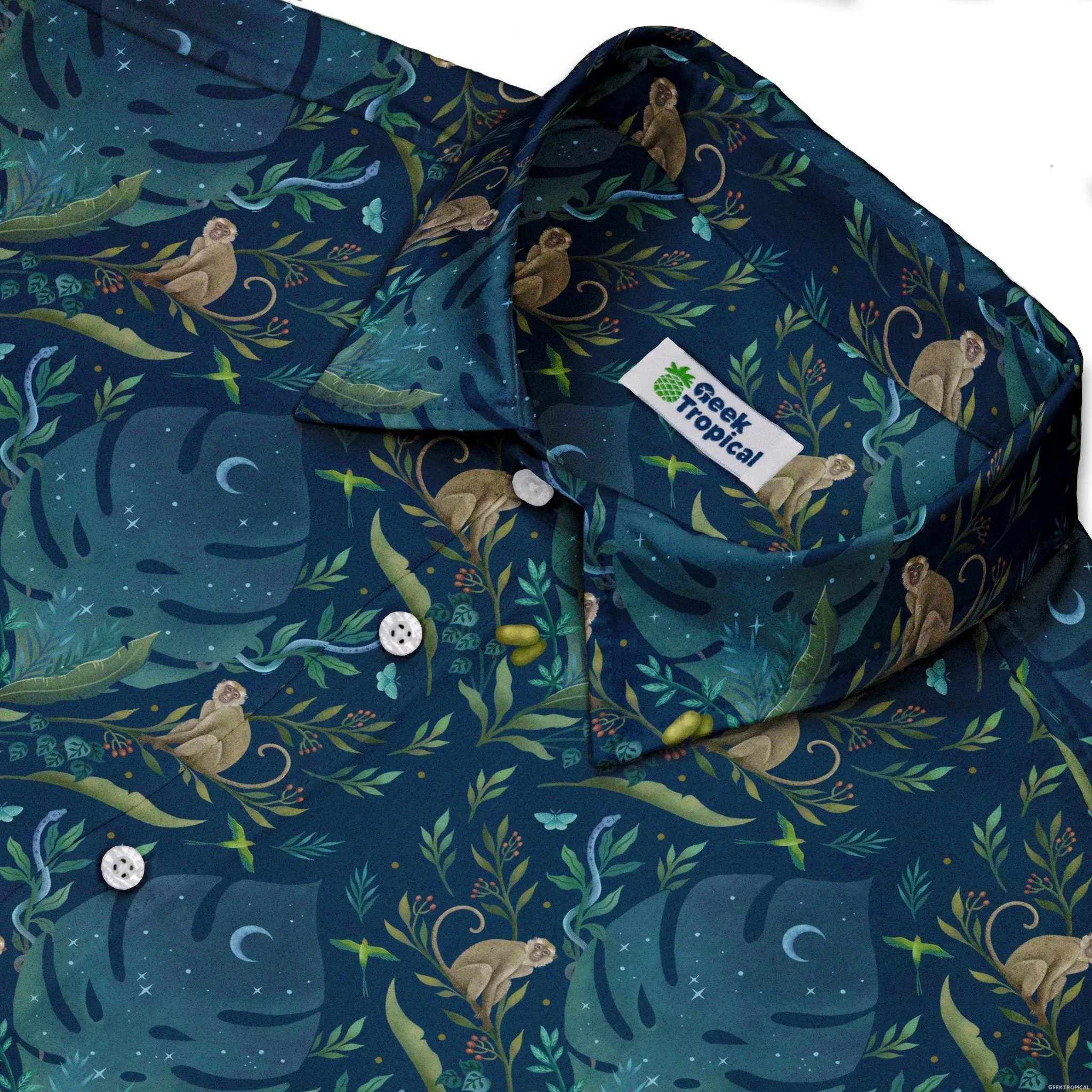 Episodic Tropical Monkey Button Up Shirt