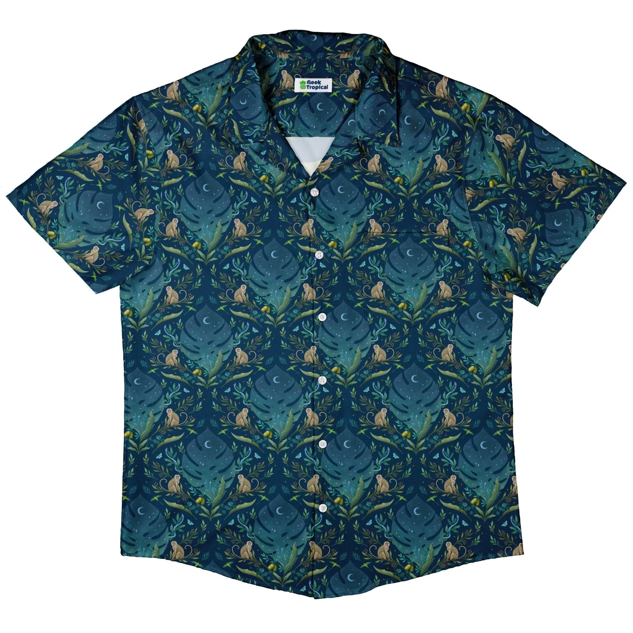 Episodic Tropical Monkey Button Up Shirt