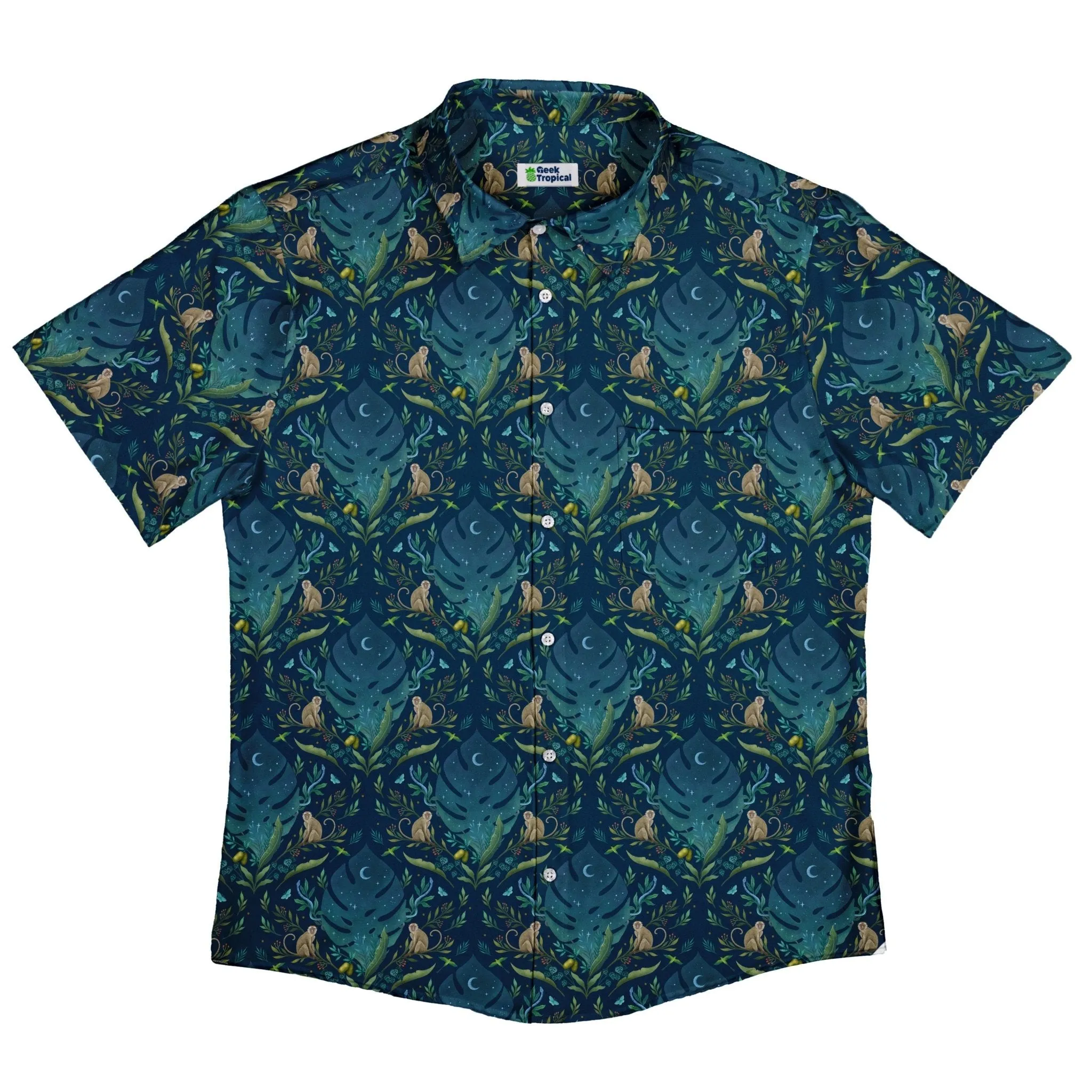 Episodic Tropical Monkey Button Up Shirt